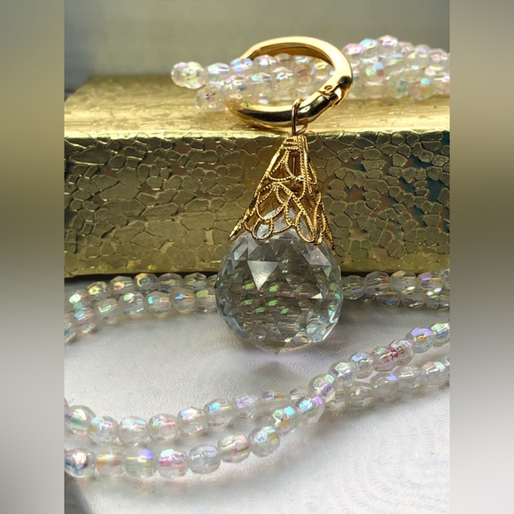 ❤️‍🔥 Vintage Crystal teardrop Necklace 🏵 - Picture 7 of 9